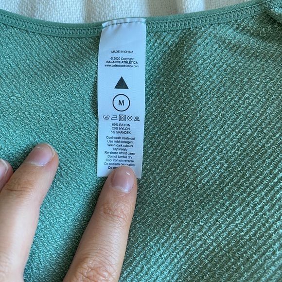 Balance athletica wrap top in colour jade - Picture 3 of 3